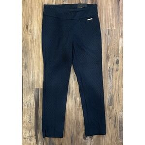 Roz and Ali Navy Blue Classy Fit Ankle Leggings Pants Womens 4